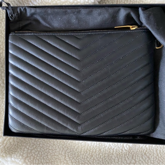 YSL pouch black matelassé - Picture 6 of 7